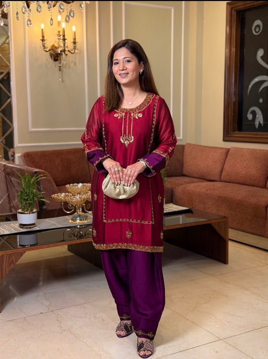 Royal Ruby Grace Suit Set