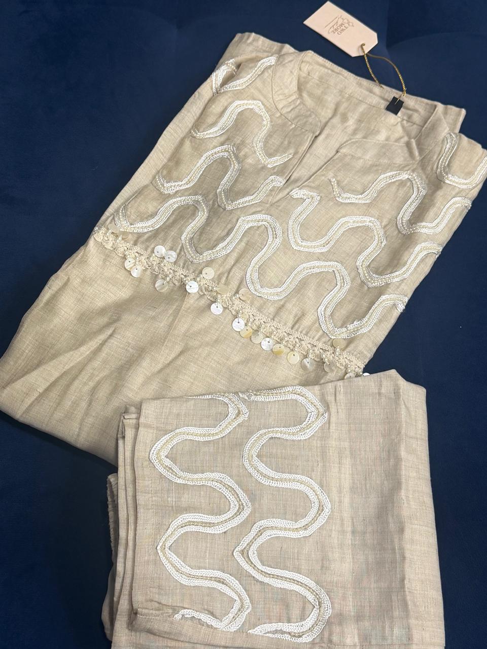 Off White Shells Co-ord Set