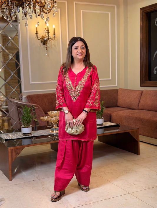 Rani Noor Embroidered Suit Set