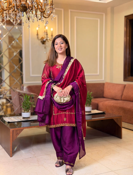 Royal Ruby Grace Suit Set