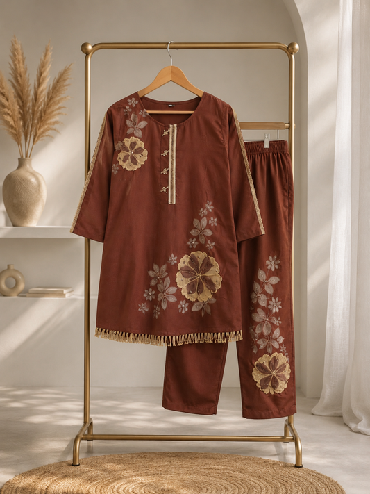 Mocha Bloom Co-ord Set