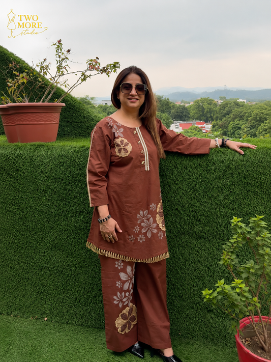 Mocha Bloom Co-ord Set