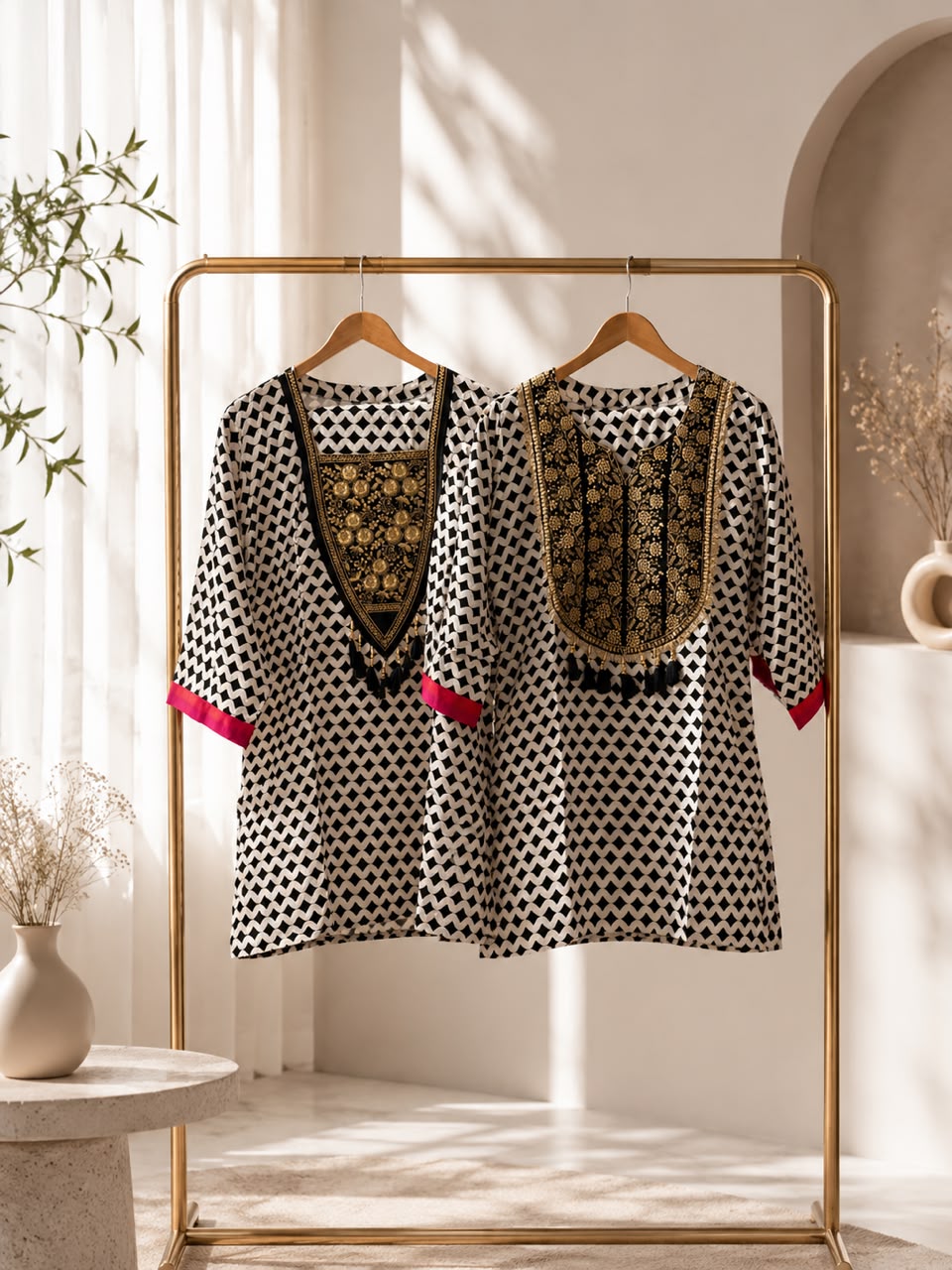 Gilded Mosaic – Embroidered Neck Set