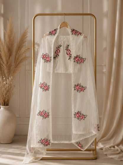 Rosé Veil Unstitched Suit Set