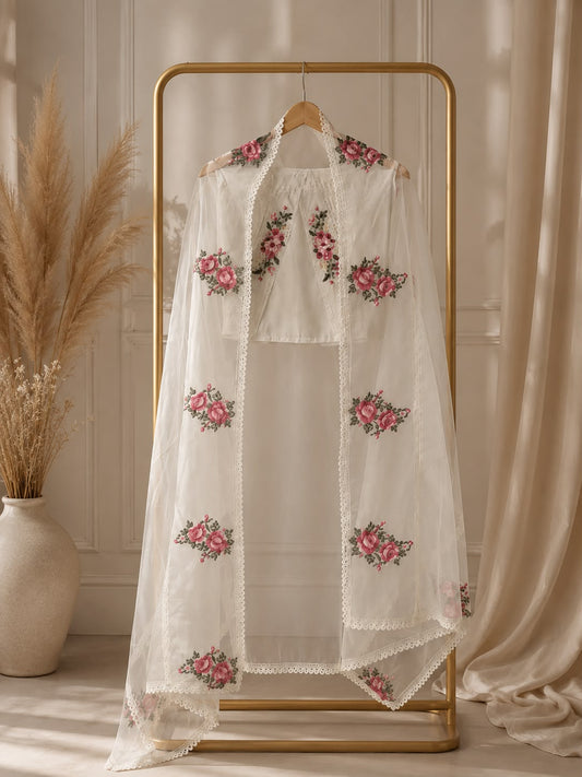 Rosé Veil Unstitched Suit Set