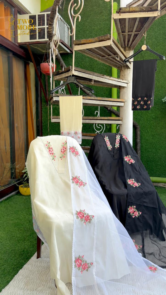 Rosé Veil Unstitched Suit Set