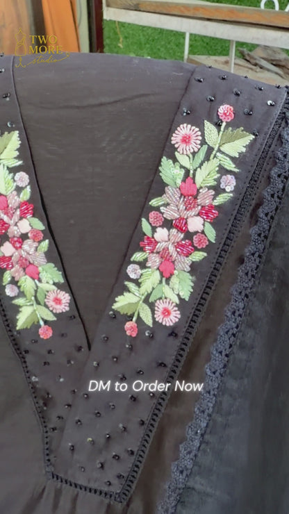 Rosé Veil Unstitched Suit Set
